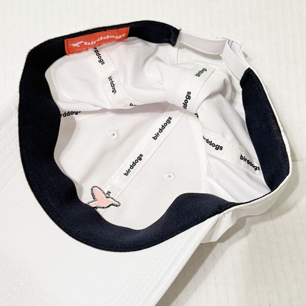 Birddogs Performance Hat Cap Strapback Adjustable White Lightweight Logo - Picture 6 of 8